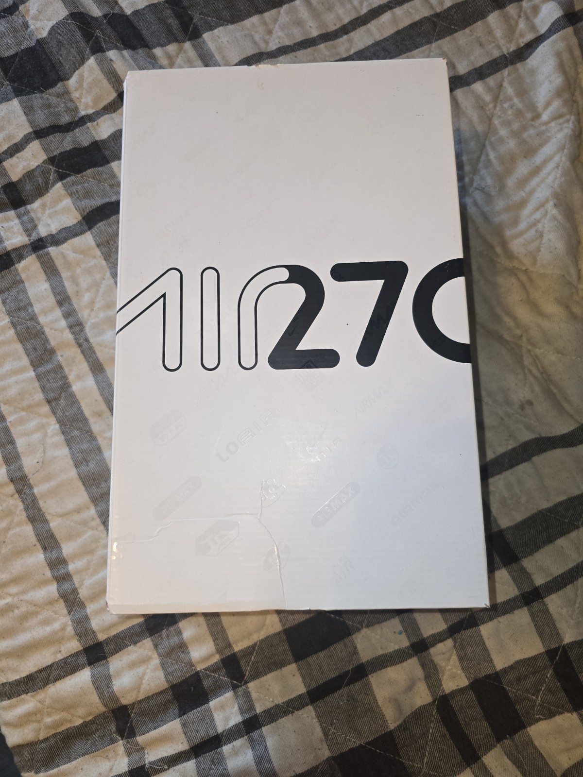 Nike Air Max 270 White/Black AH6789-100 Shoe Box Only! Size 7.5