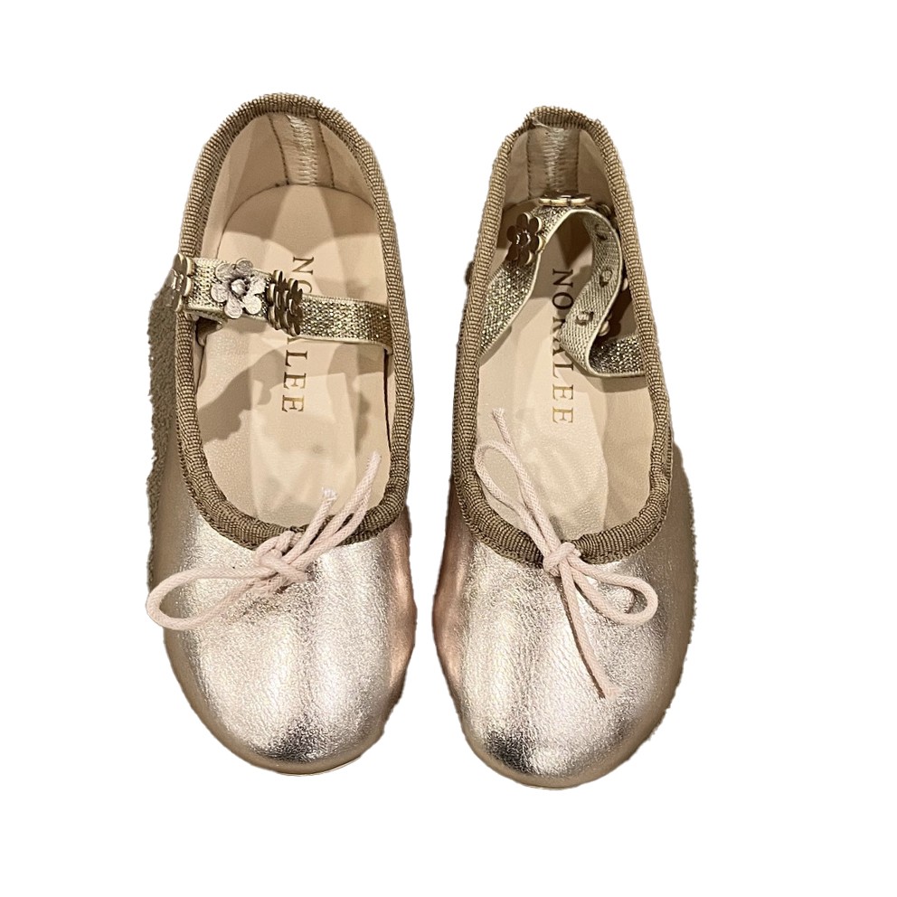 Noralee Champagne Metallic Ballet Flats Stylish Women’s Accessories Shoes