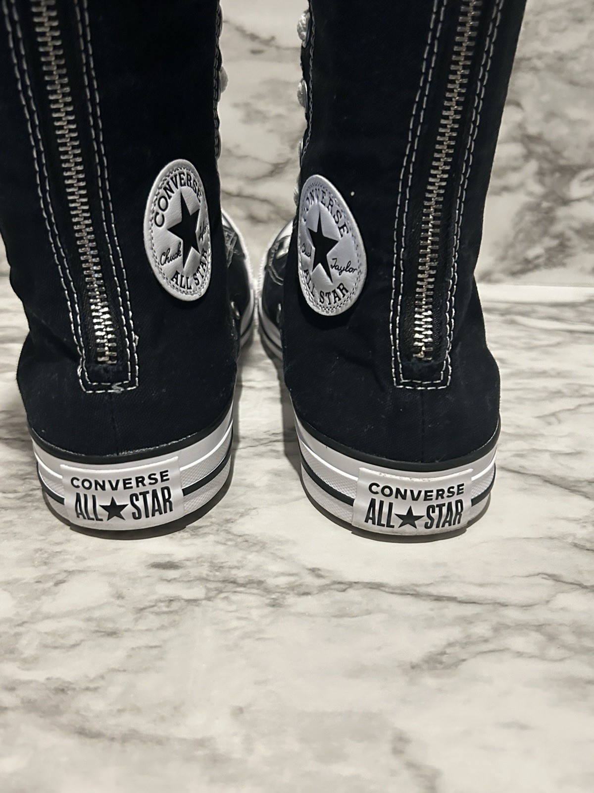 Converse Chuck Taylor All Star Shoes Womens 9 Black XX-Hi Knee-High Canvas Boots