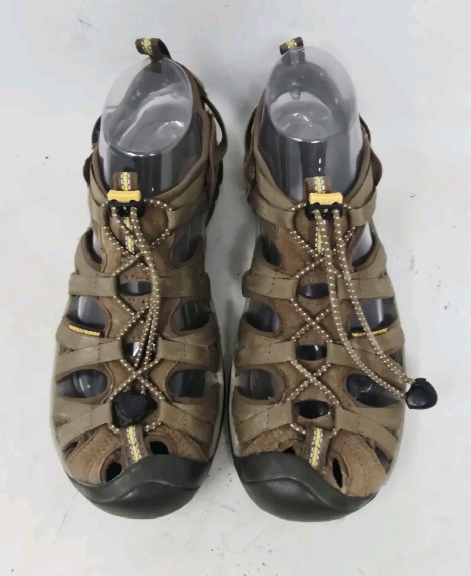 Keen Womens Whisper Brown Yellow Outdoor Sports Waterproof Sandals Size 10