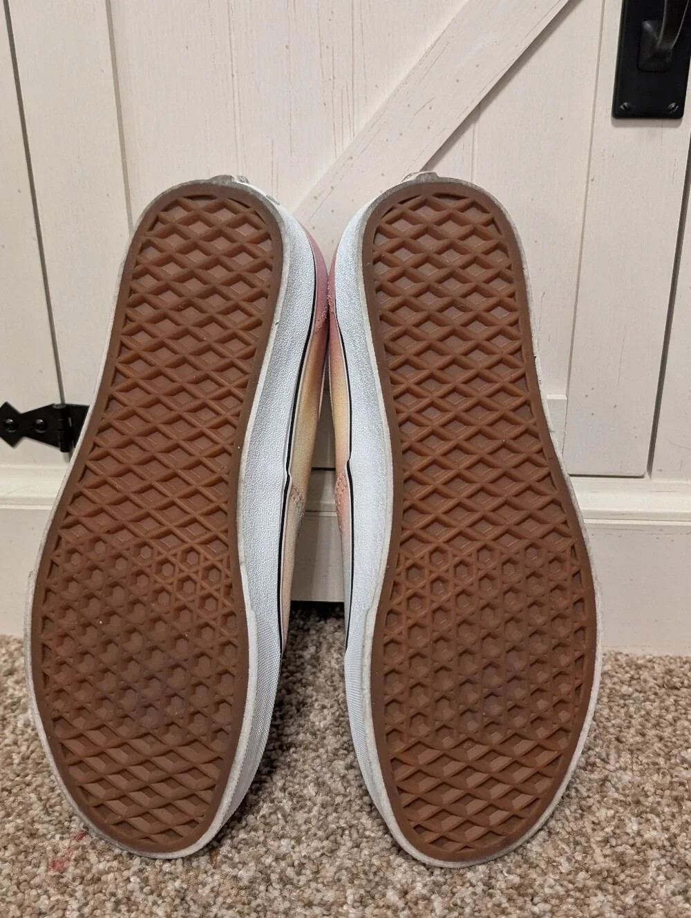 Womens Vans Pastel Rainbow Canvas Sneakers – Size 8