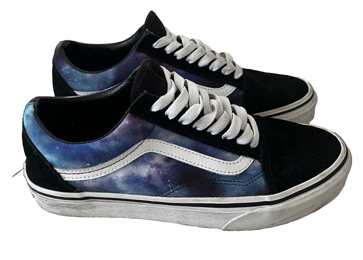 Vans Old Skool Galaxy Black White Suede Skate Sneakers Men’s 6.5 Women’s 8