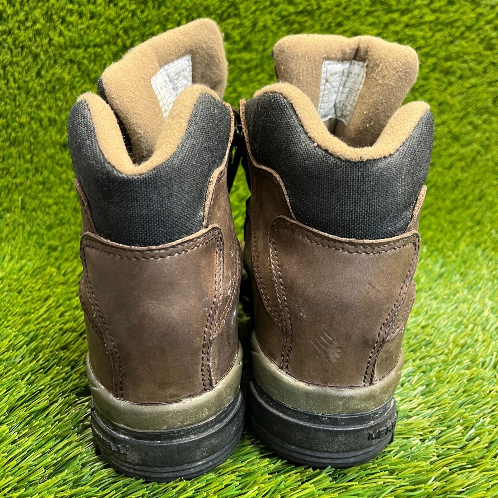 Merrell REI Monarch Gore-Tex Womens Size 7 Brown Outdoor Leather Hiking Boots