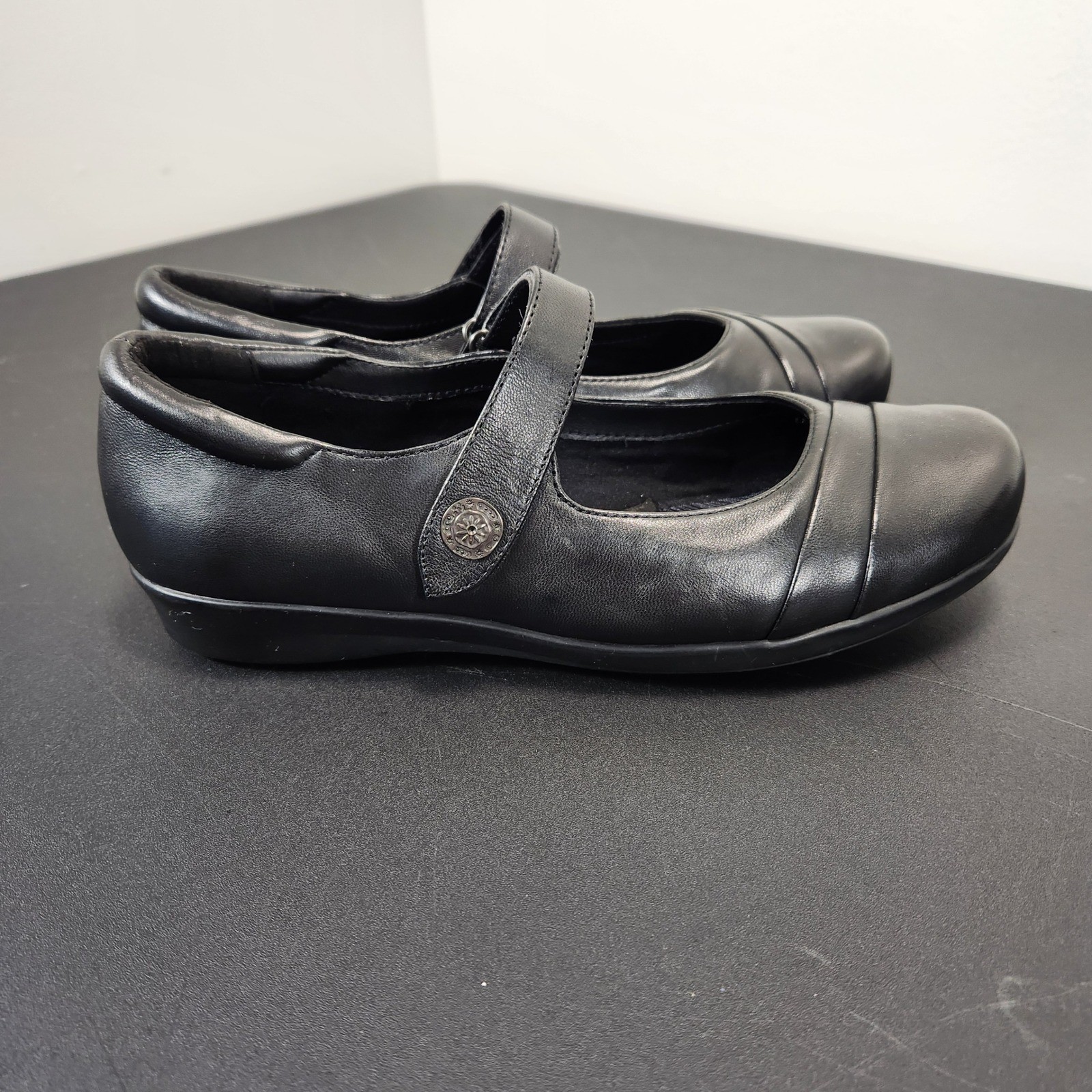 Abeo B.I.O.system Ida Black Leather Mary Jane Comfort Shoes Womens 8 24152888