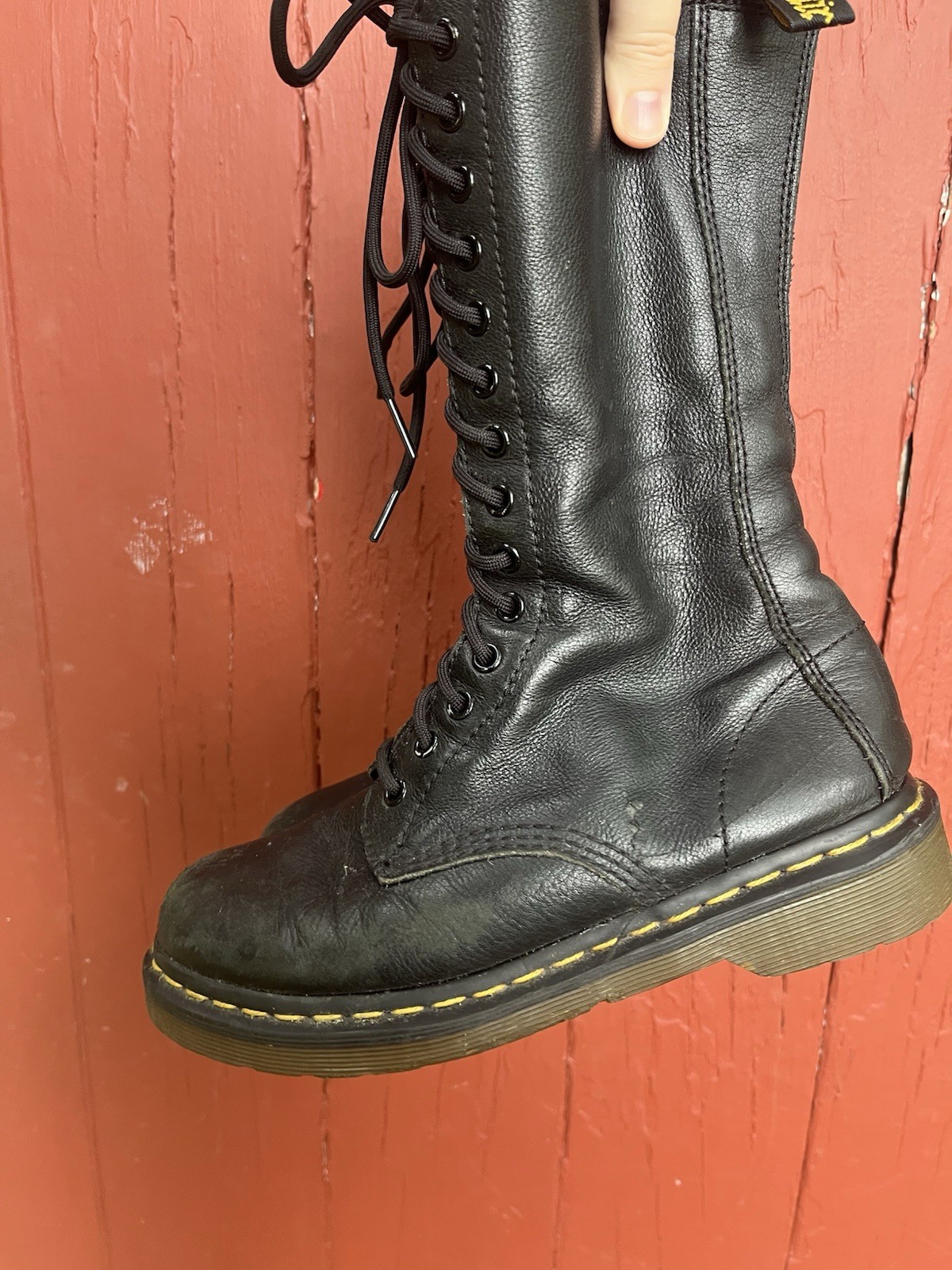 Dr. Martens Combat Boot Womens Size 7 Black 1B99 14-Eye Lace Up Leather