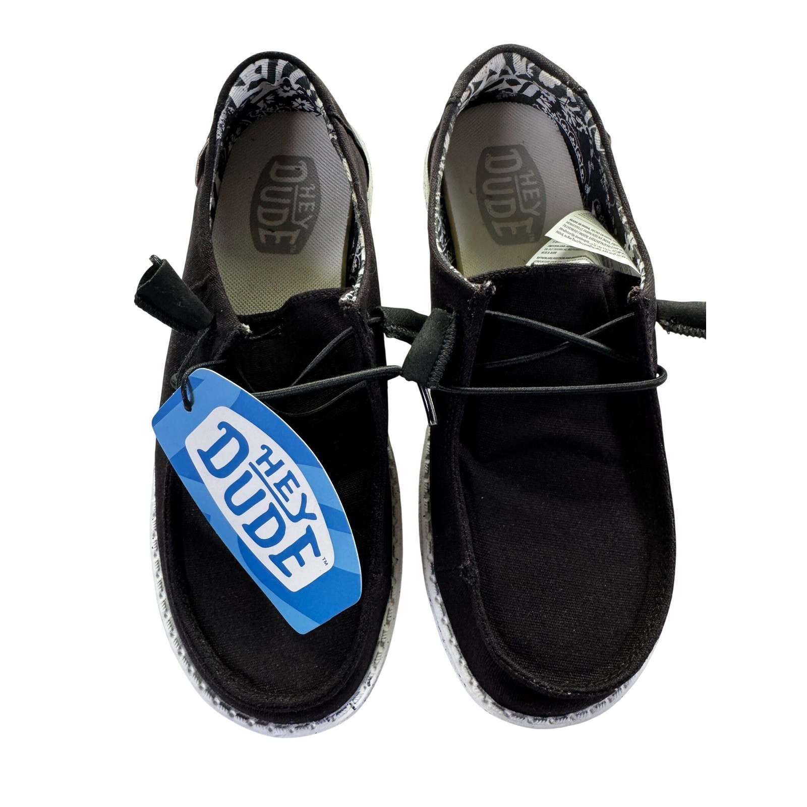 Hey Dude Wendy Basic Black Odyssey Shoes Women’s 7 NWT Lightweight Canvas