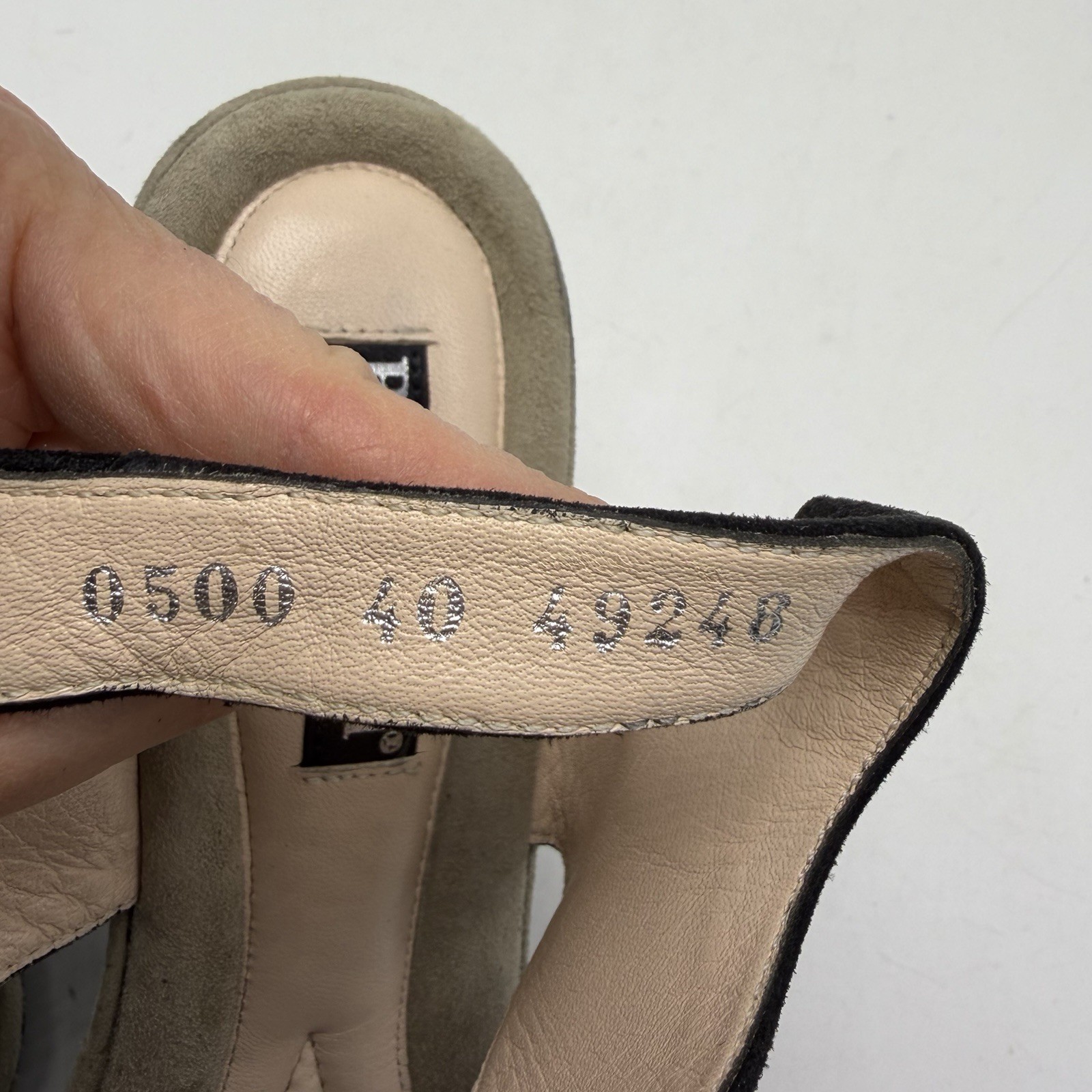 Beautifeel Wedge Sandals Womens 9 Black Suede Leather Tie EU 40 Israel Read