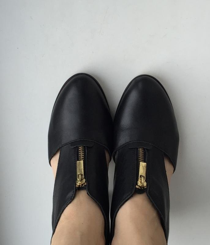 Women navy boot heels black leather 39 #B9F2