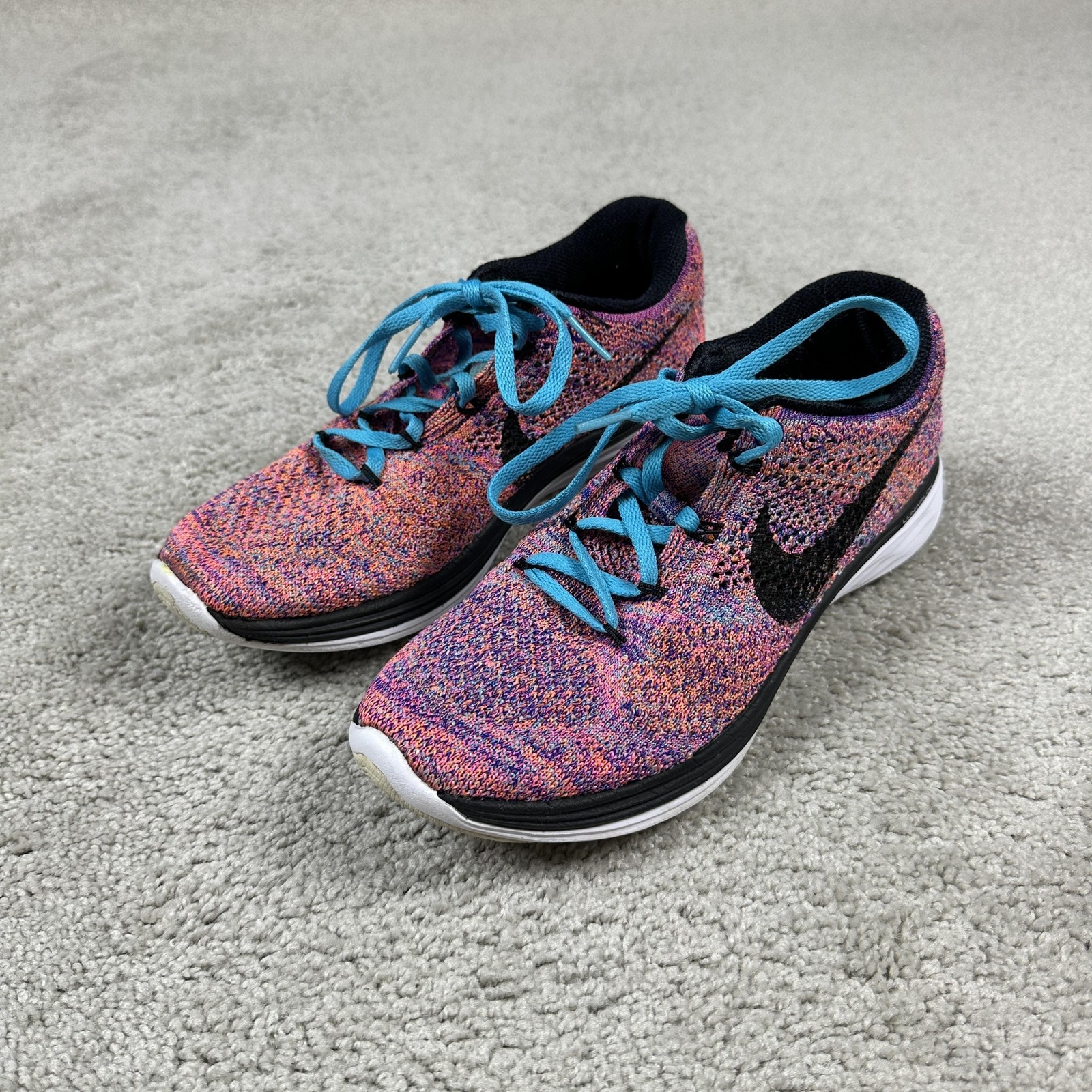Nike Flyknit Lunar 3 Shoes Womens Size 7.5 Running Sneakers 698182-407