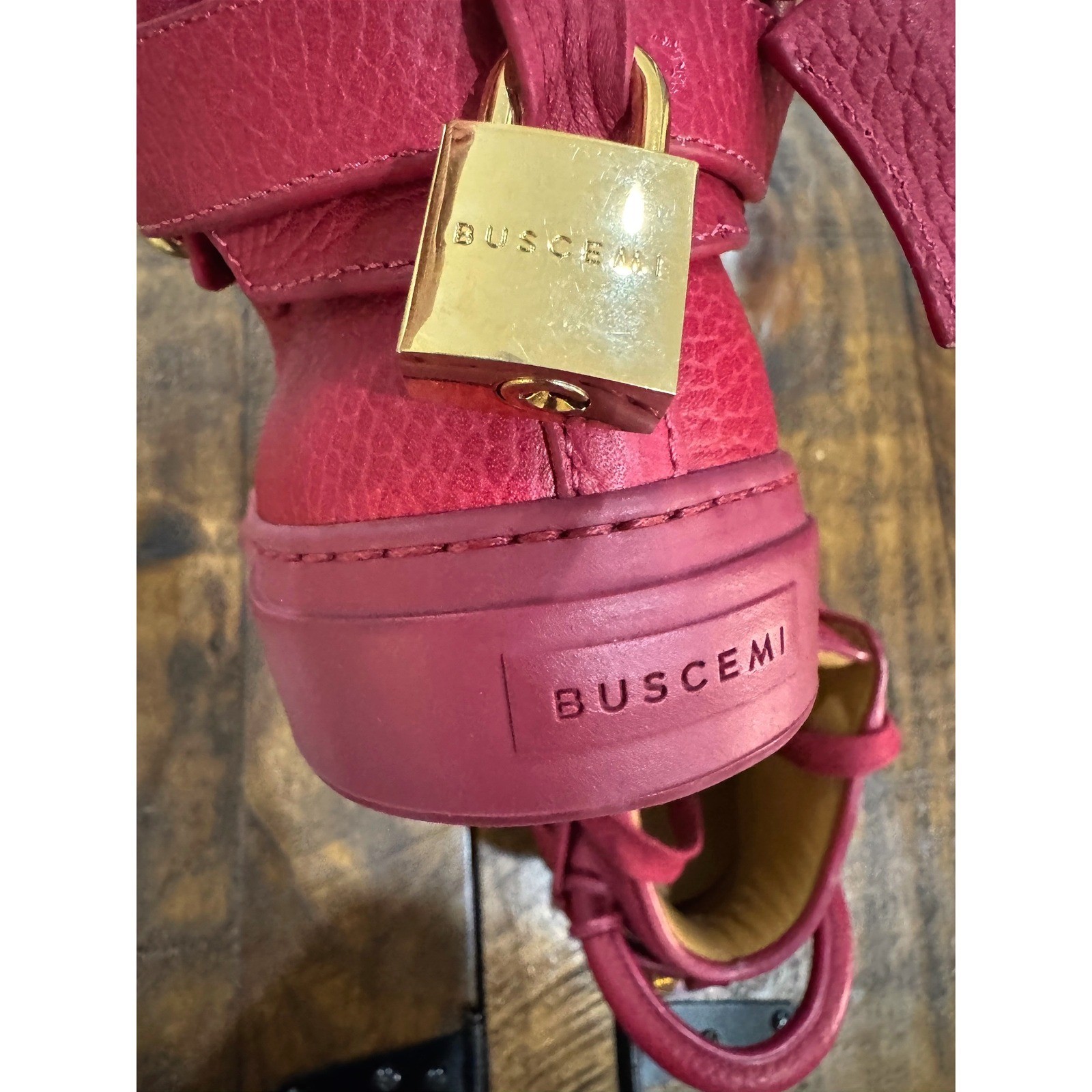 Buscemi 100MM High Top Luxury Leather Sneakers Women’s EU 36/US 5.5 w/Gold Key I