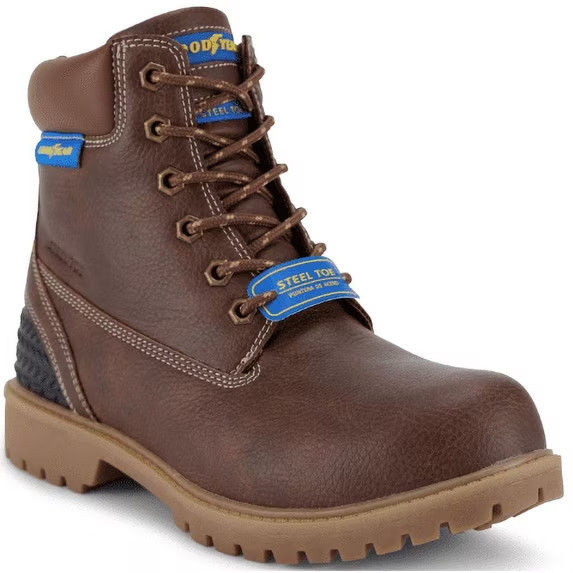 Goodyear Women’s Maren Steel Toe Work Boots Brown 🔥 No Import Fees