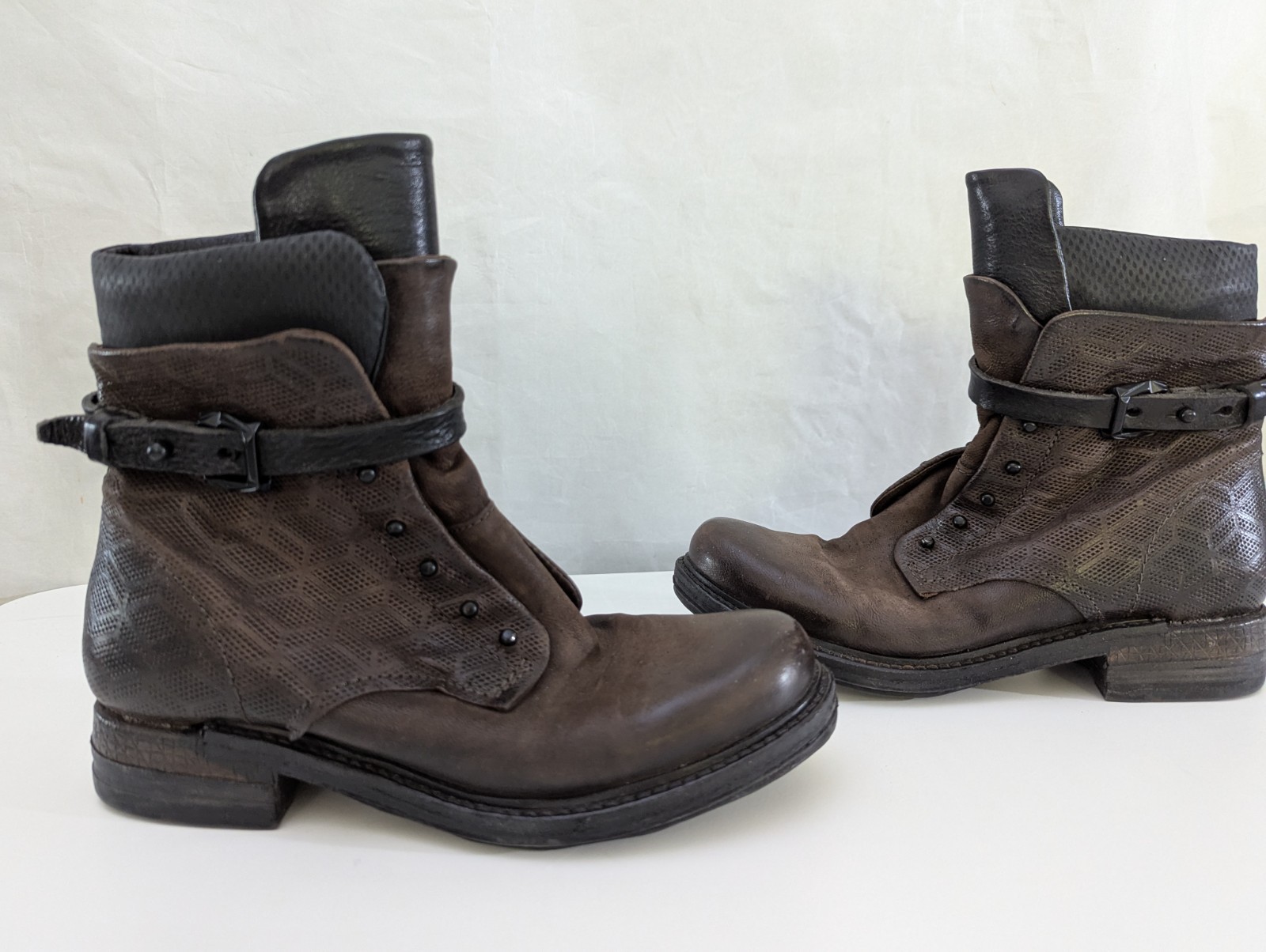 A.S. 98 Ankle Boots Booties 38 Chocolate Brown Victorian Look Original Box
