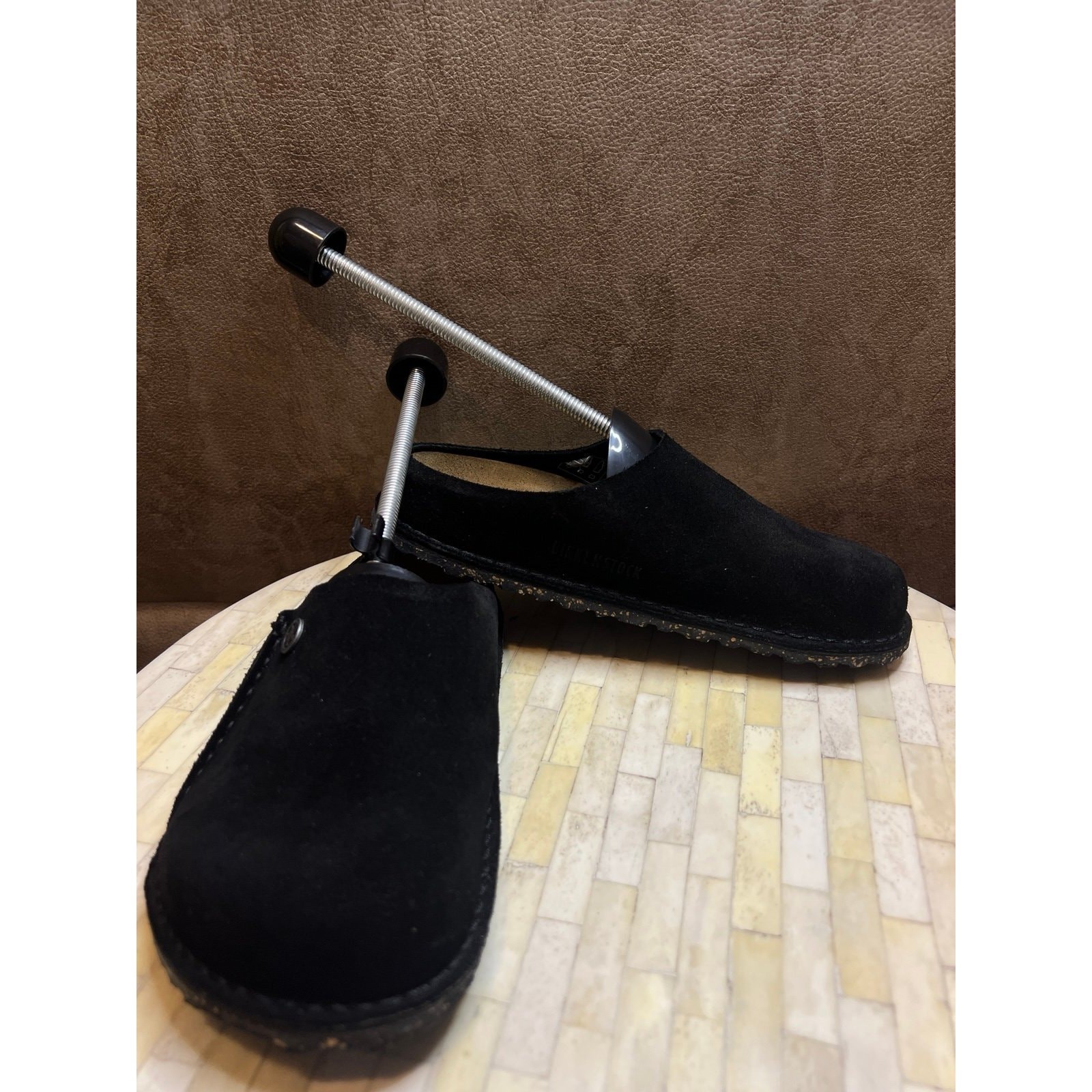 Birkenstock Zermatt Suede Clog in Black
