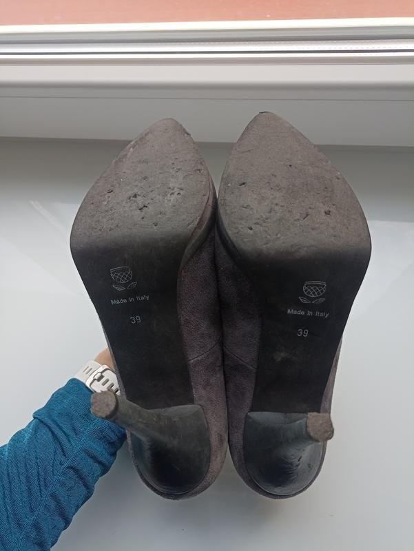 women navy boot heels grey 39 #B9J0
