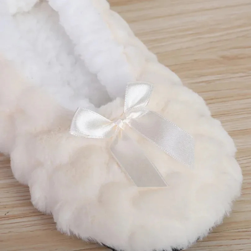 Home Slipper Womens Winter Faux Fur Plush Grip Soft Sole Cute Funny Indoor hairy
