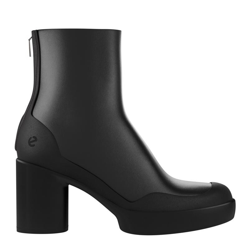 New! ECCO Women’s Shape Sculpted Motion 55 Platform Boot Black Sz 4-4.5 US