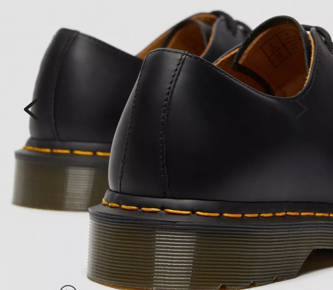 NIB Dr Martens 1461 Smooth Black Leather Oxfords 3 Eye Docs 4M/5W Rare Size