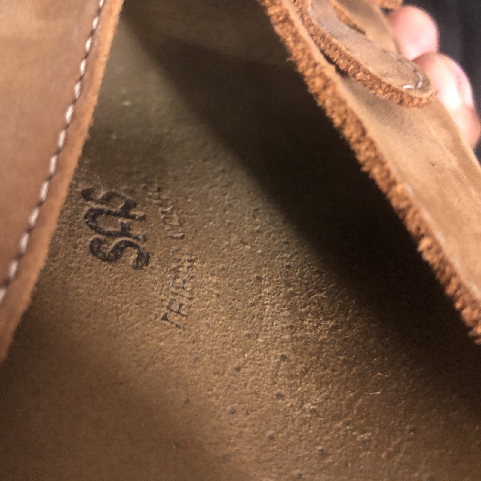 SAS Women’s Caramel Genuine Leather Tripad Comfort Slip-On Sandals Size 9.5 Usa