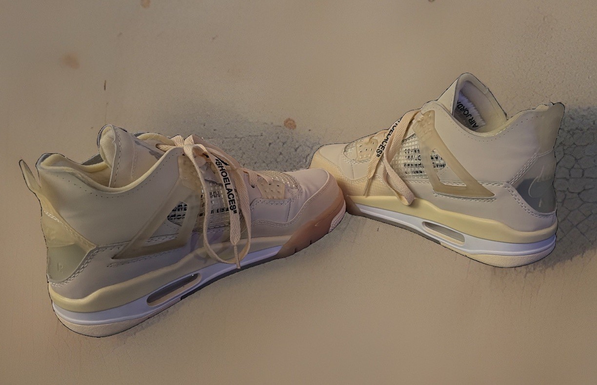 Size 8- Air Jordan 4 Retro SP x Off-White Mid Sail