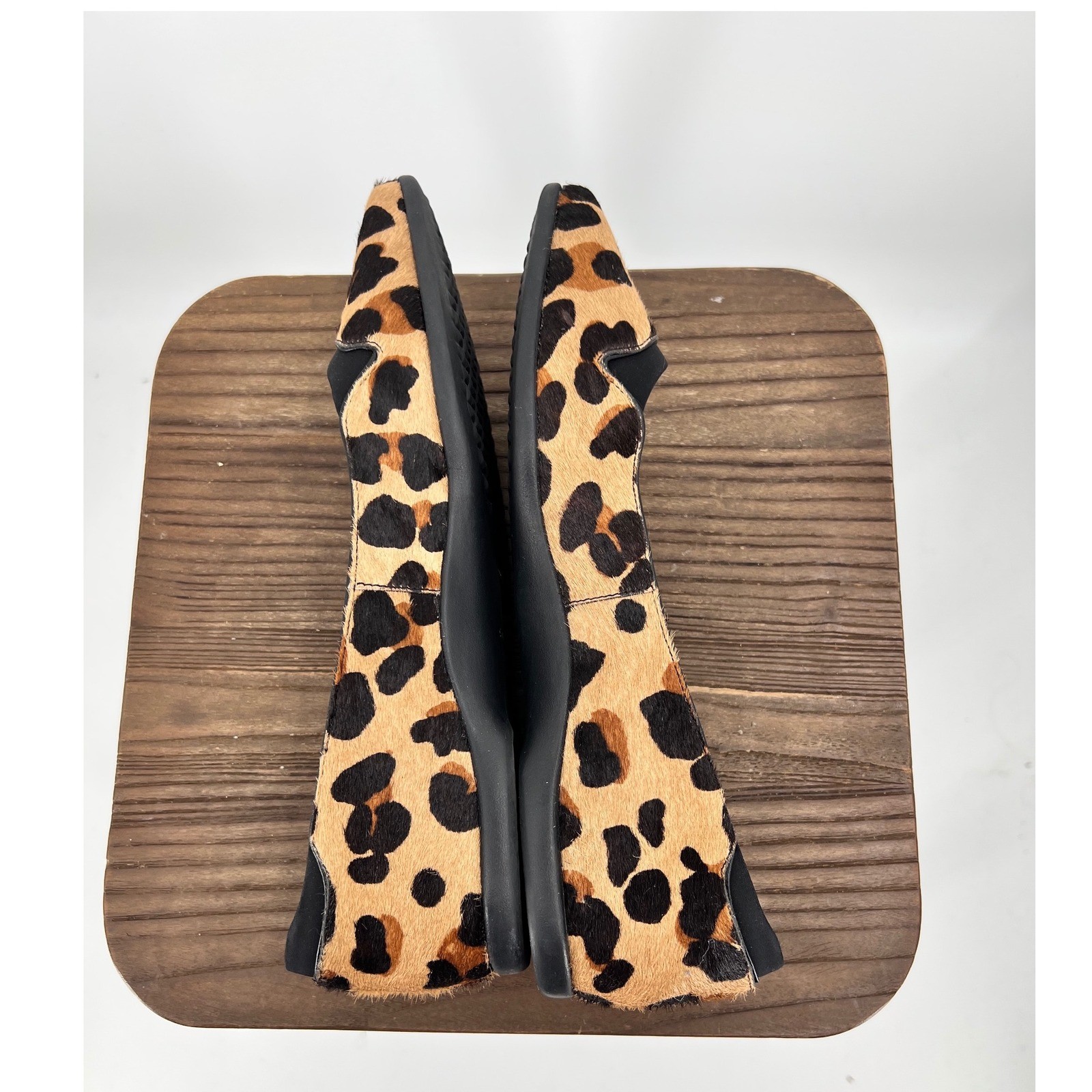 Cole Haan Grand Ambition Leopard Calf Hair Flats Women’s 9.5 B Real Fur