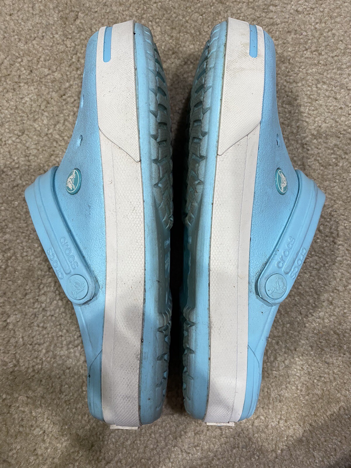 Crocs Men’s and Women’s Crocband Clog size 8 men size 10 women GUC Teal Blue