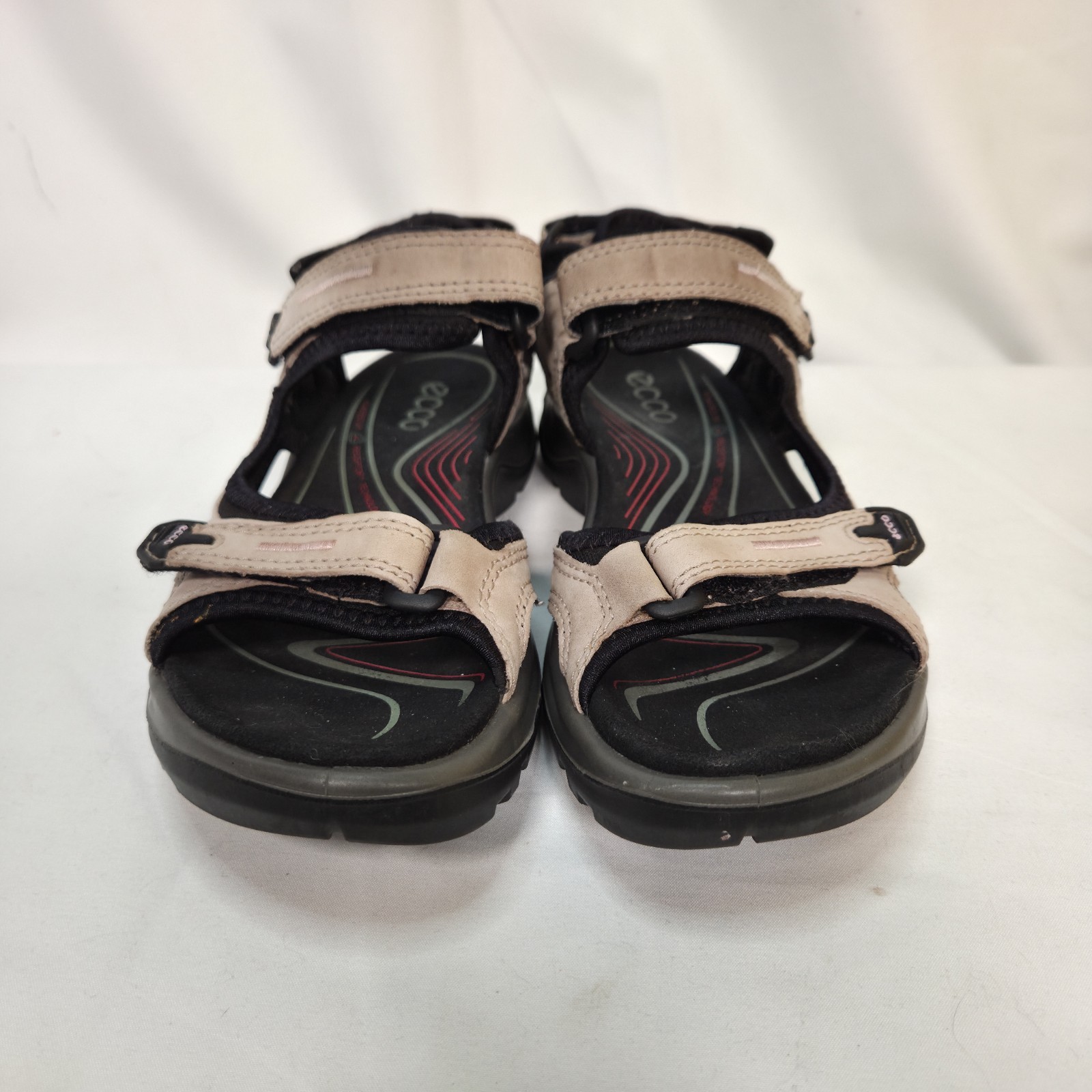 ECCO Yucatan Offroad Nubuck Hiking Sandals Beige/Black Women’s EU 37 US 6-6.5