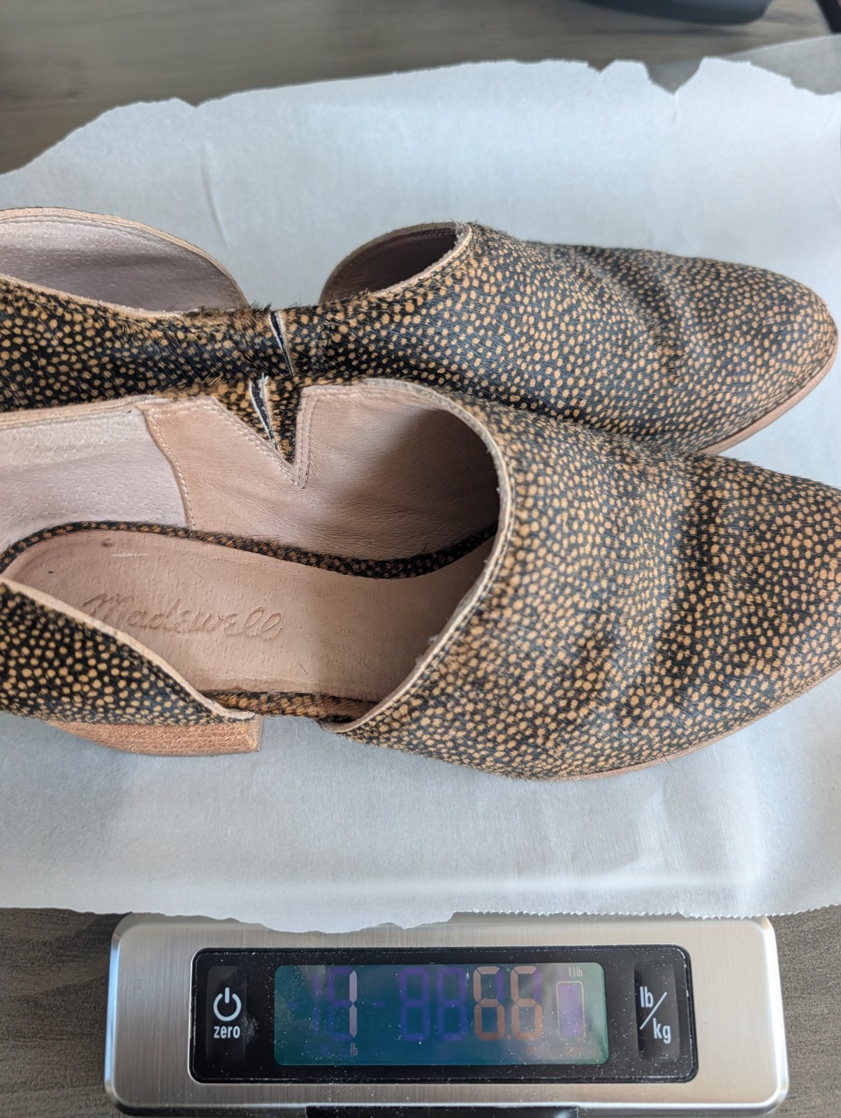 Madewell Boots Womens 7.5 Brown Calf Hair Animal Print Ankle Slip On Shoes