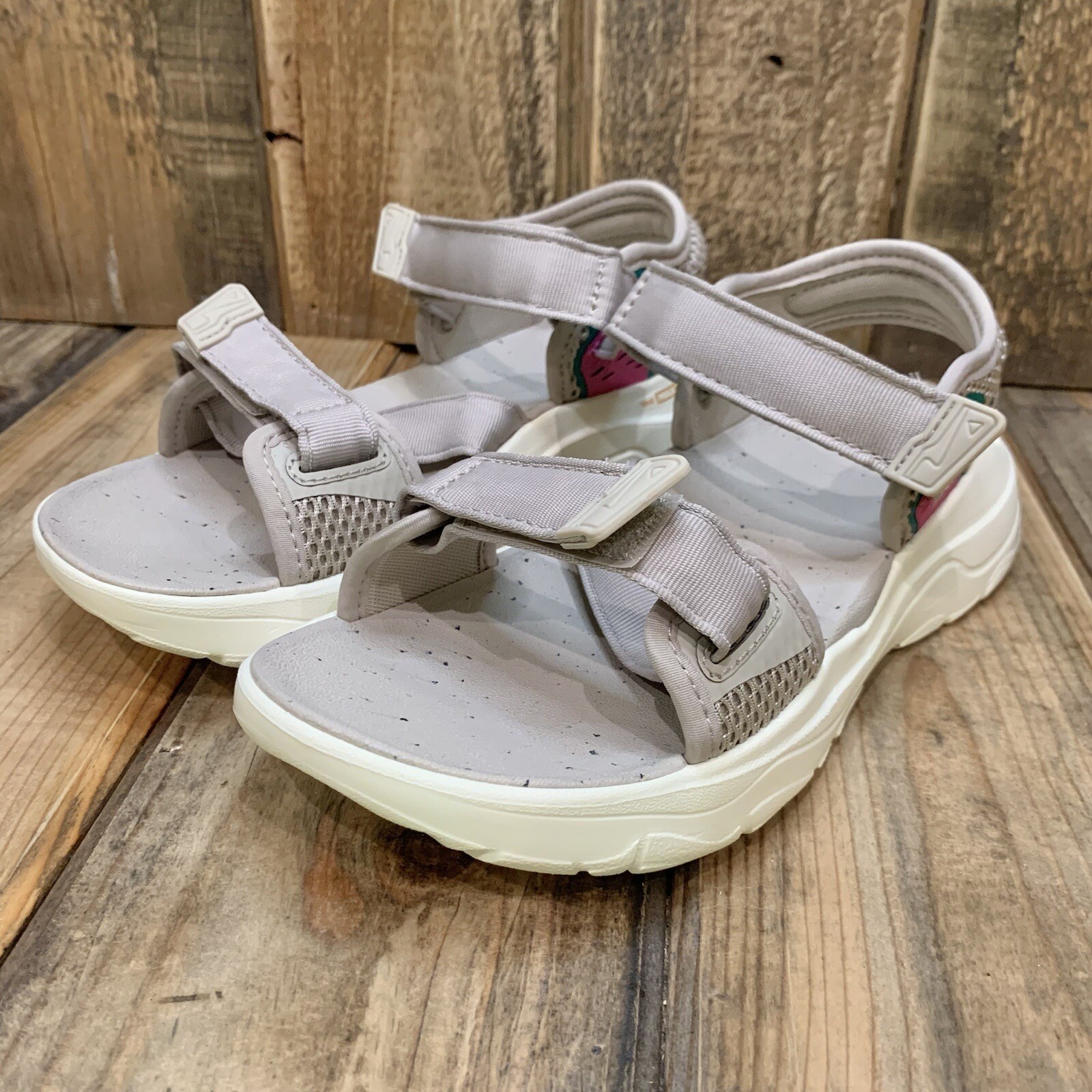 NEW TEVA ZYMIC SANDAL GREY STRAPY HIKING WATER SPORT SHOE WOMENS US 5 UK 3 EU 36