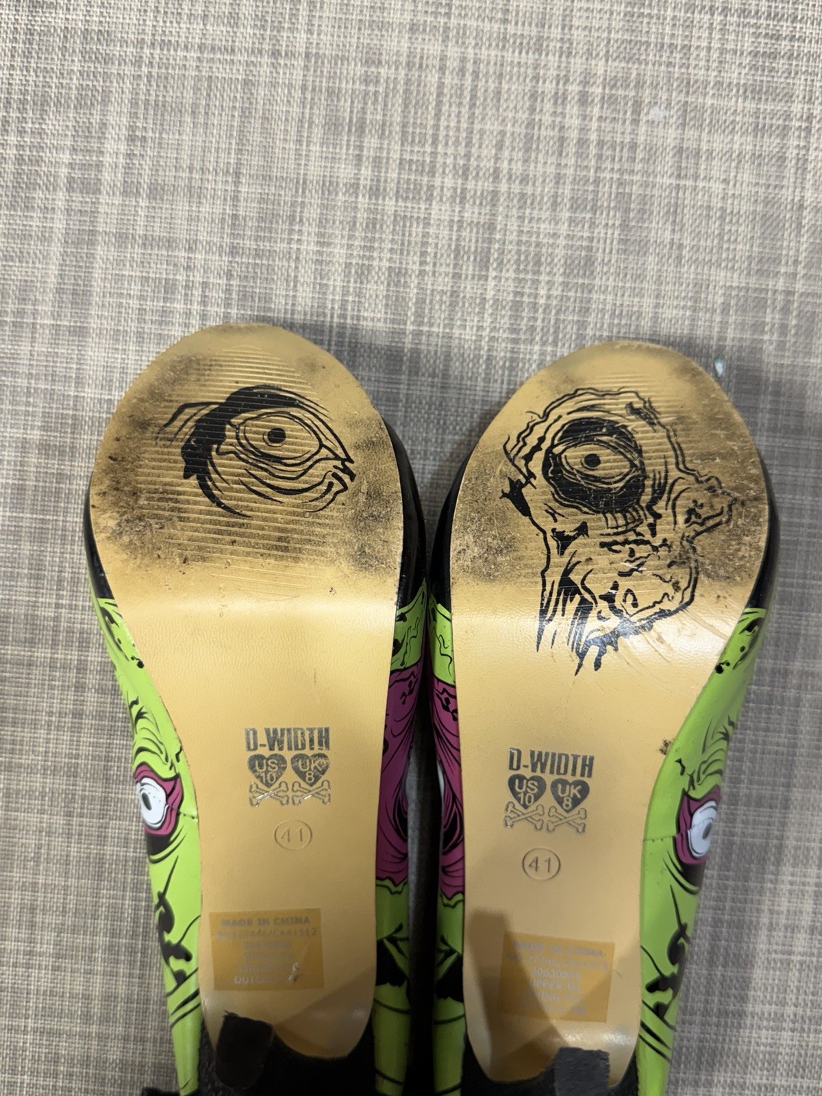 Iron Fist Damen Peep Toe Pump Zombie Green Stomper Platform Women’s US 10 Y2K