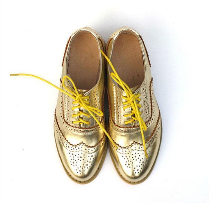 New Women Brogue Carved Lace Up Shoes Oxfords Round Toe Hollow Out Colorful R246
