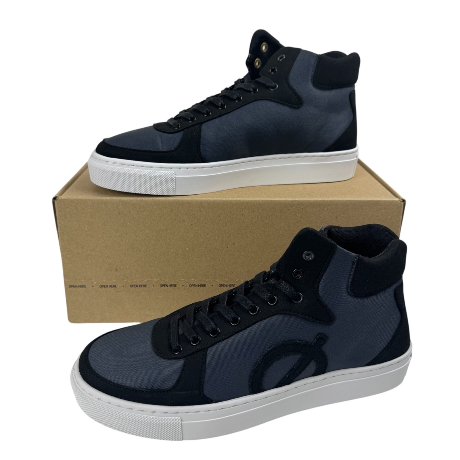 Loci NEW Eleven Black Grey High Top Court Sneakers Unisex EU 39 (Men 7/Women 8)