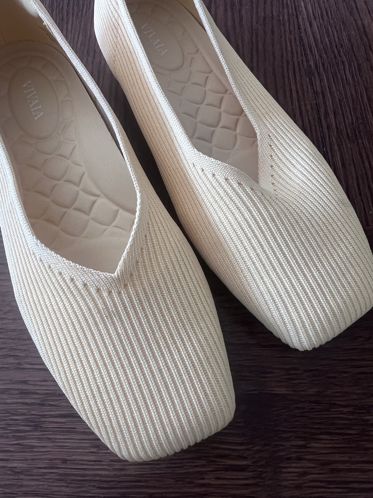 Vivaia Square-Toe Margot V-Cut Flats Margot 3.0 in Butter Yellow EU 38