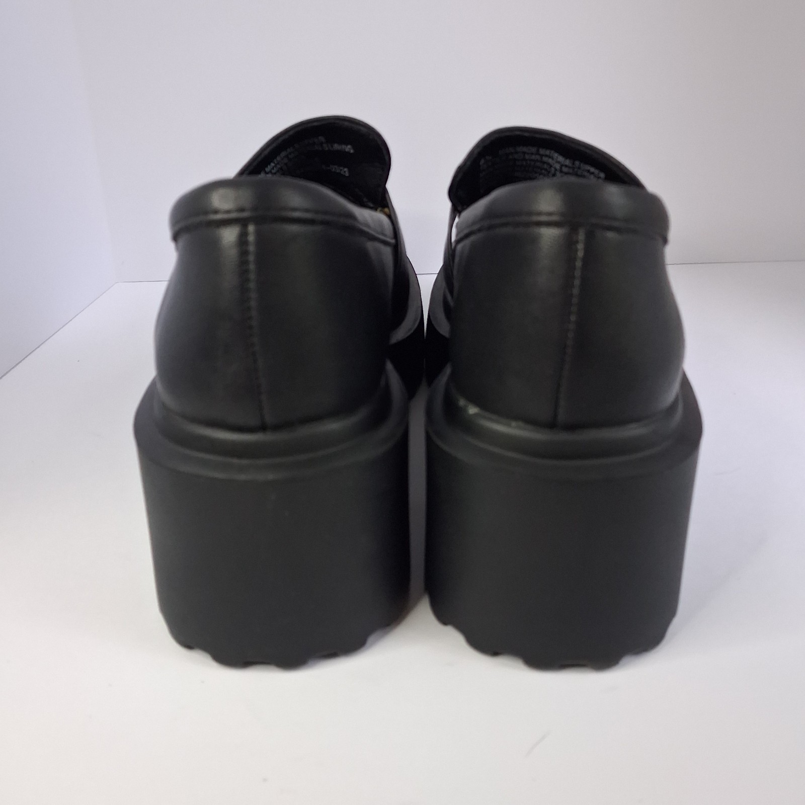 Wild Fable Women’s Black Chunky Platform Loafers Size 6.5 Penny Loafer Lug Sole