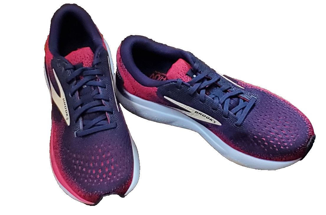 Brooks Ghost 16 Neutral Run & Walk Sneaker Womens 11.5 M Navy Raspberry Apricot