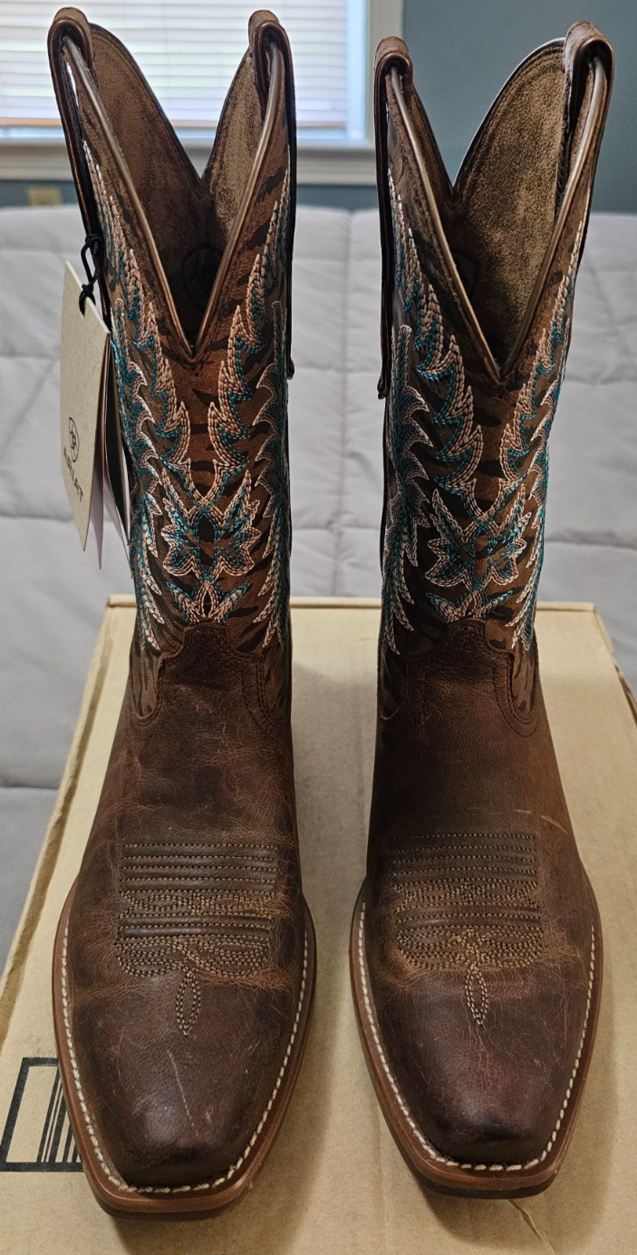 Ariat® (Women’s 7.5 B) Beaumont™ K Toe Western Boot in Sassy Brown/Tiger – $220