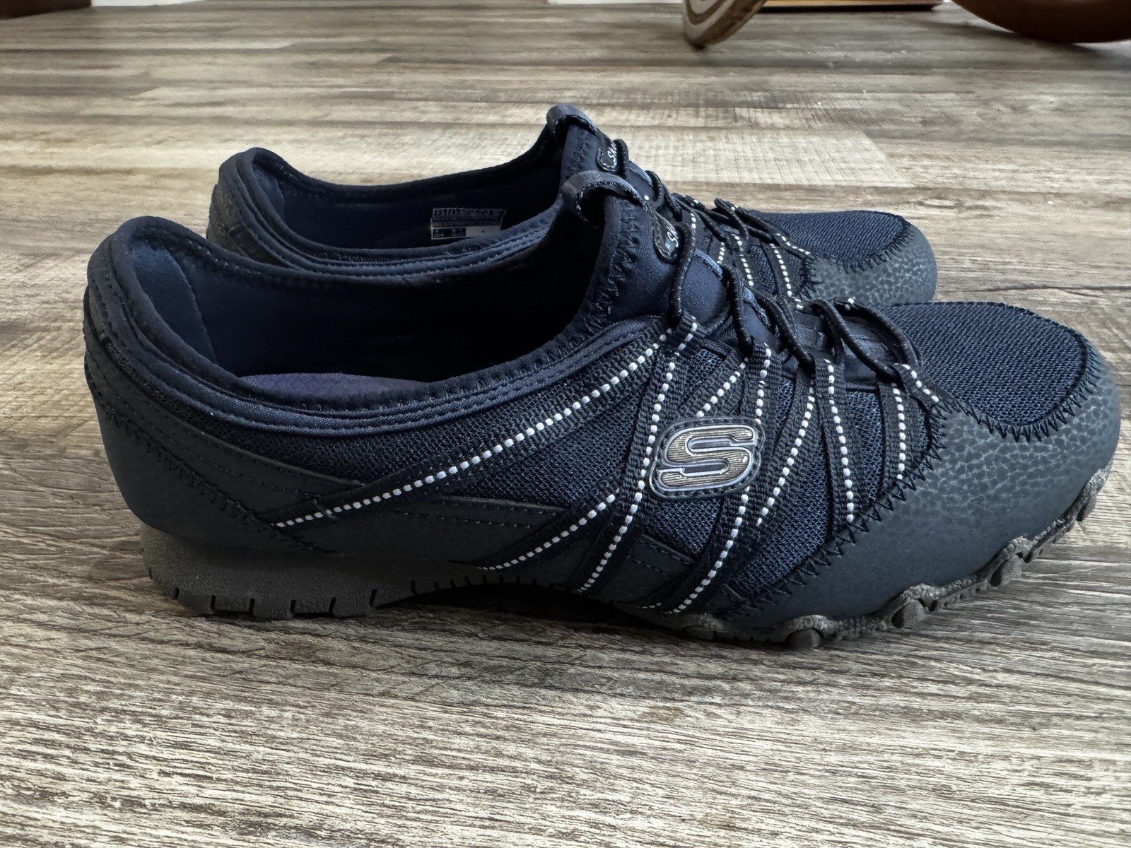 Skechers Bikers Lite Sneakers Women US 7.5W Blue Bungee Laces Excellent EUC