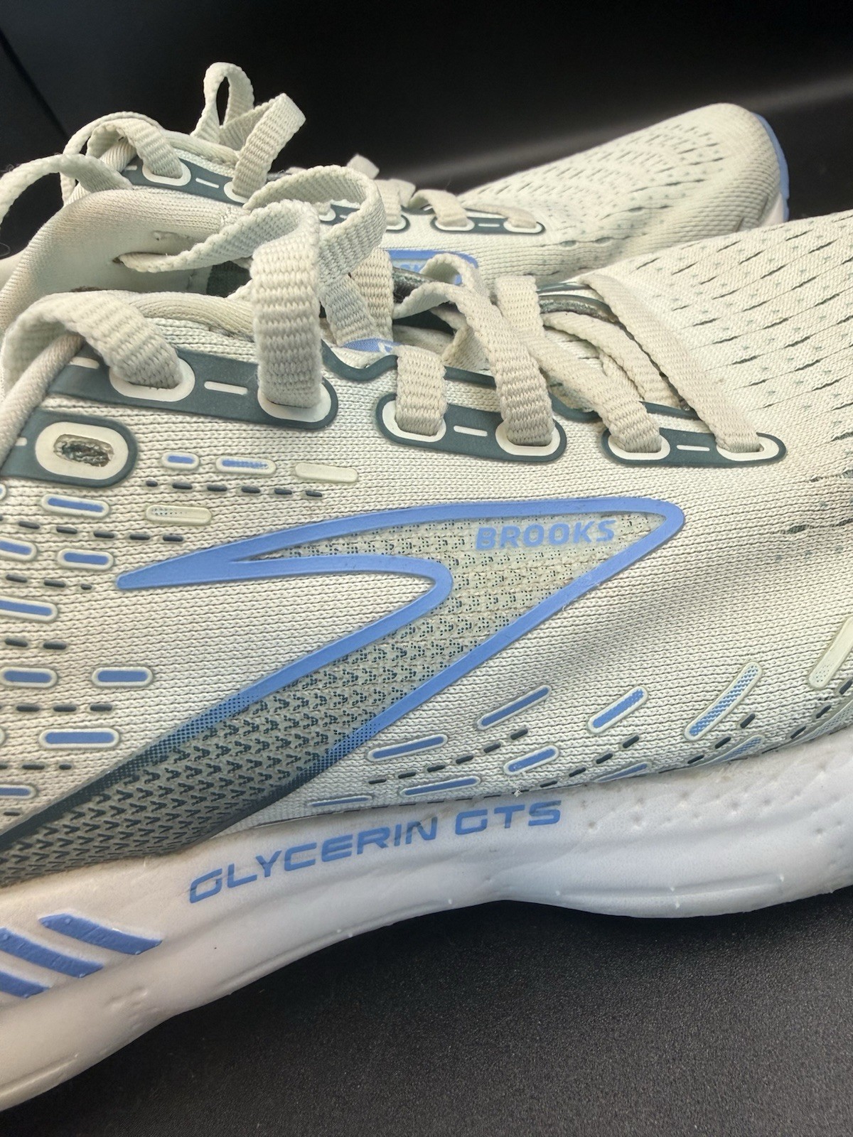 Brooks Glycerin GTS 20 Women’s Size 7 Blue White Running Walking Shoes 120370