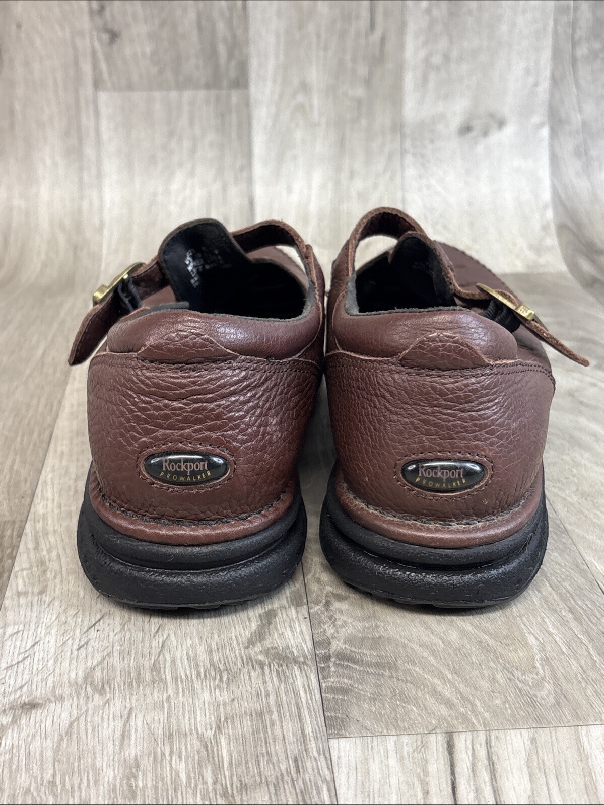 Rockport Women’s ProWalker T-Strap Mary Jane Brown Leather Walking Oxford 8.5 W
