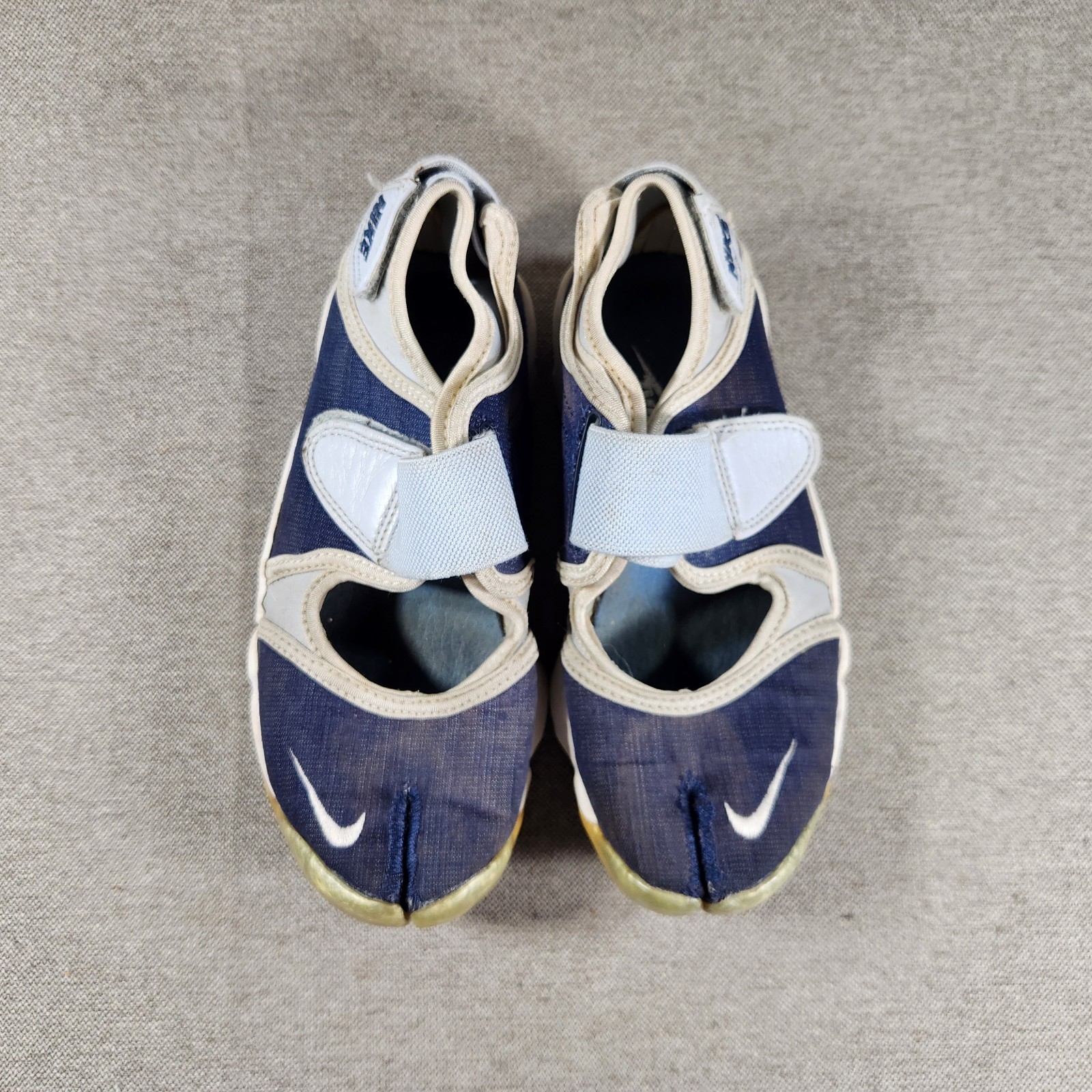 Vintage Nike Air Rift Blue OG Split Toe Womens Size 5 Shoes Sneakers Rubber Sole