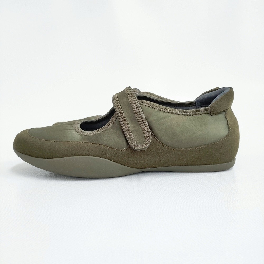 Odette e’ Odile Mary Jane Flat 10 23.5cm Shoes khaki 6-0704G♪