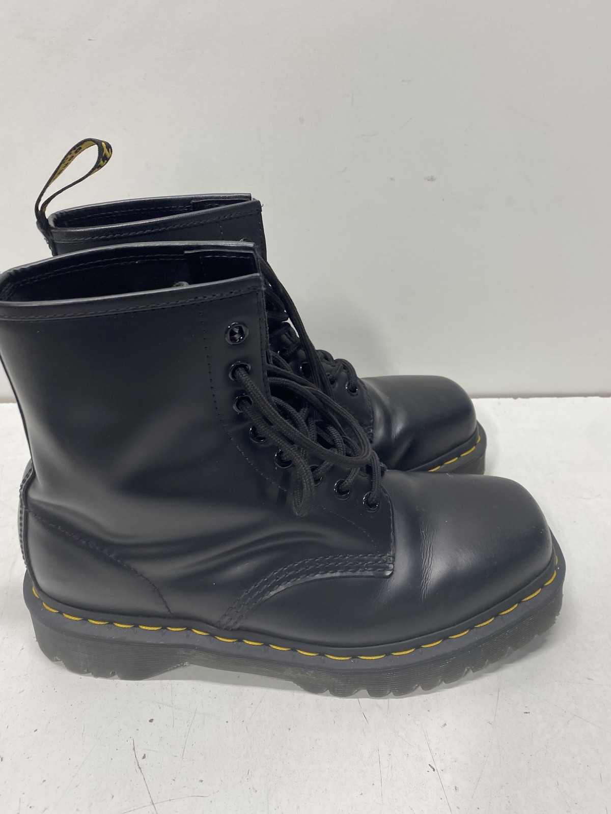 Dr. Martens 1460 Bex Squared Black Smooth Leather 8-Eye Boots Women’s 8 Men’s 7