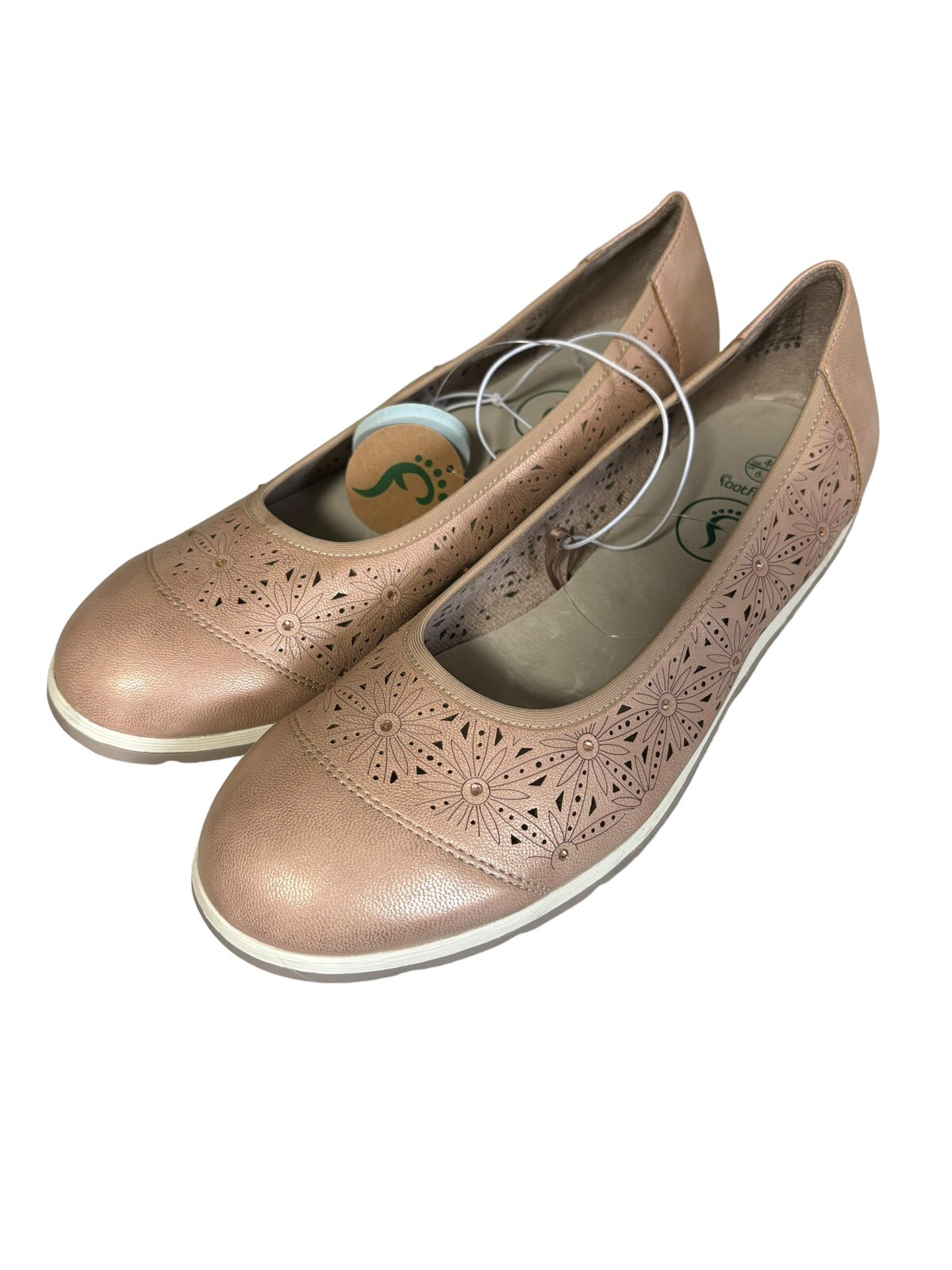 Footflexx Comfort Metallic Tan Ballet Flats New Size 40 US 9-9.5