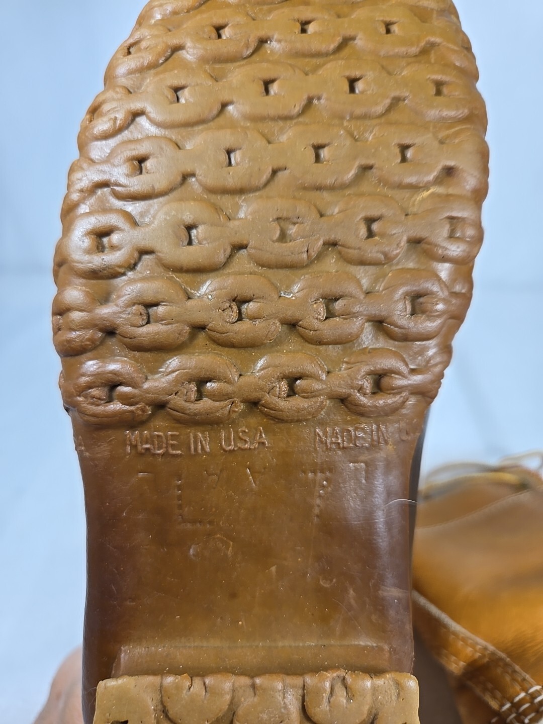 Vintage LL BEAN Womens Size 7 Maine Hunting Shoe Boots Made in USA 5 Eyelets