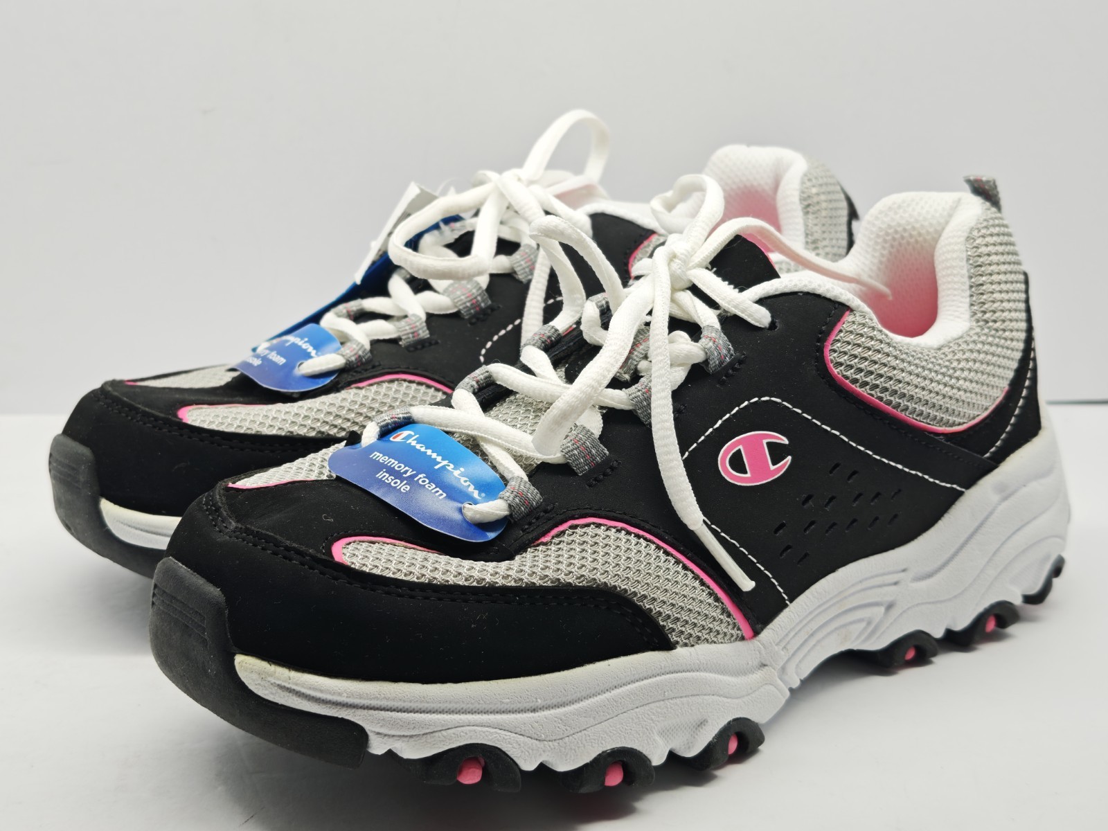 CHAMPION | Margaret, Women’s 8 1/2 , Black & Pink | Memory Foam Insole