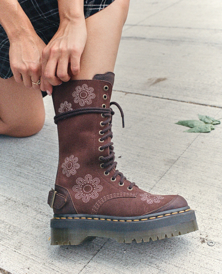 DR. MARTENS 1914 SMOOTH LEATHER TALL BOOTS in Black Nappa MSRP$230 Great Reviews