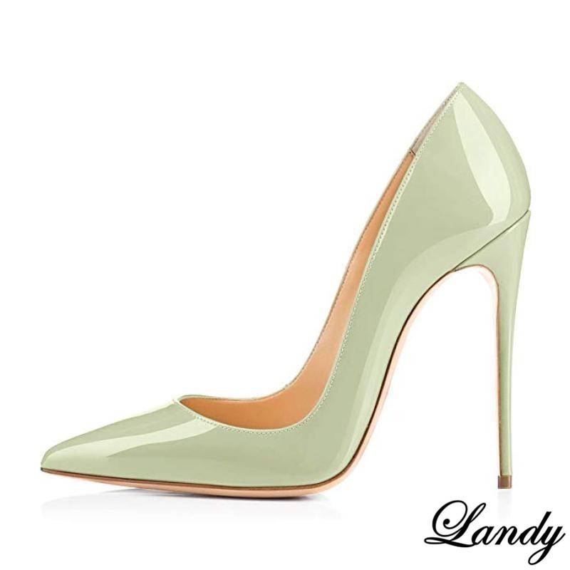 Womens High Heel Stiletto Pointed Toe Shiny Faux Leather Party Shoes Banquet Hot