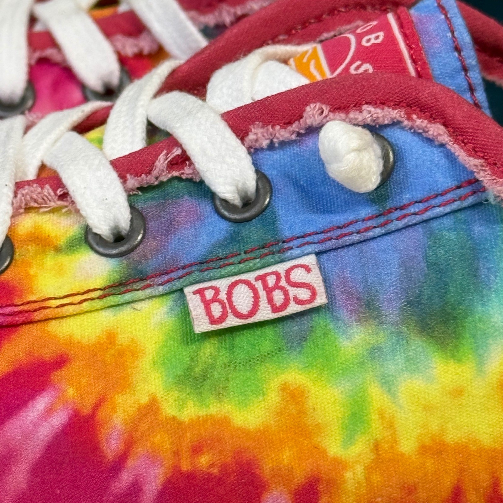 BOBS from Skechers Beach Bingo Tie Dye Sneakers Multi Color 113146 Womens 6.5