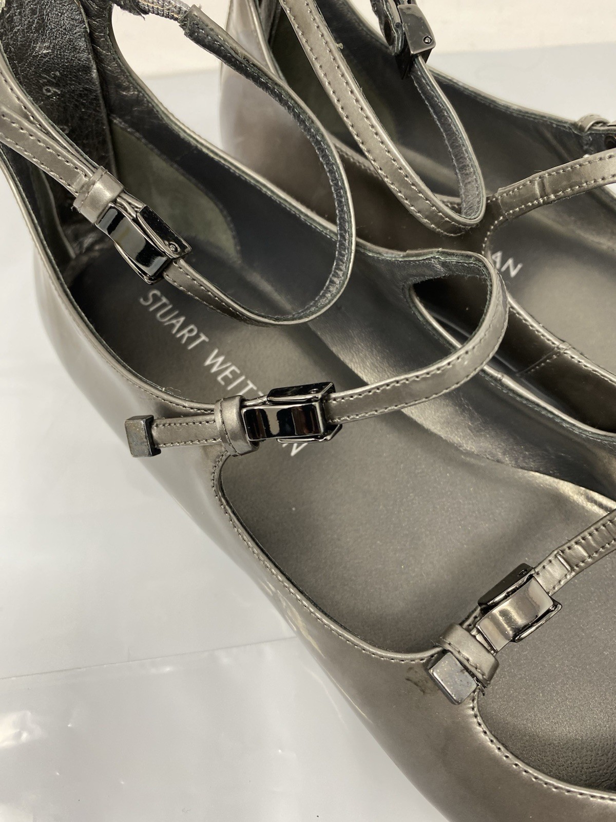 STUART WEITZMAN FLIPPY THREE STRAP MARY JANE FLAT SZ 9.5 NEVER Worn