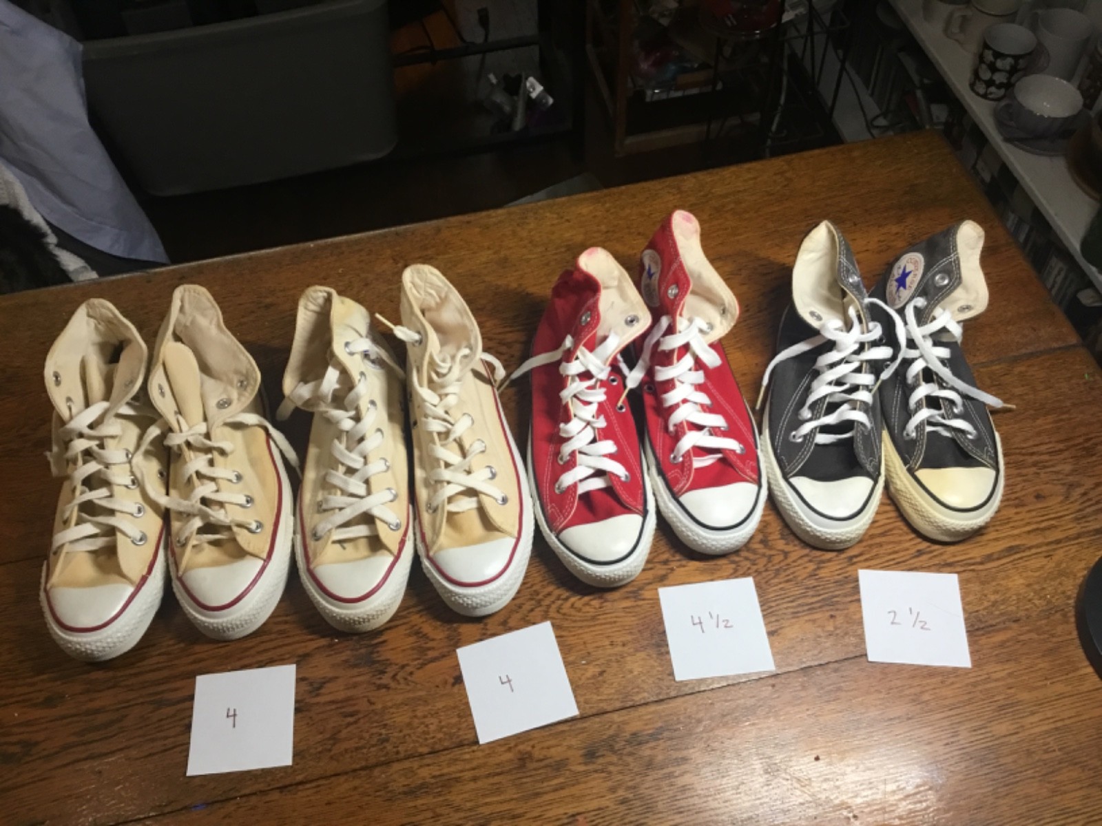 Lot of Converse All Star Chuck Taylor Made in USA Sz 4 / 4 / 4.5 / 2.5