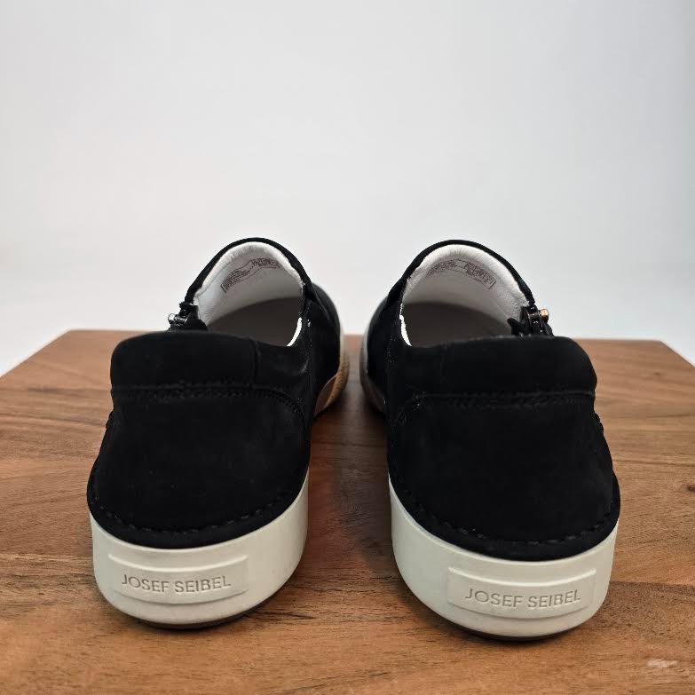 New Womens Josef Seibel Campa Nubuk Black Comfort Casual Sneakers Shoes 40 9-9.5